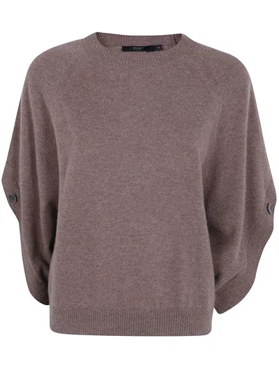 Seventy Sweater Wool Cashmere Blend Cape In Brown