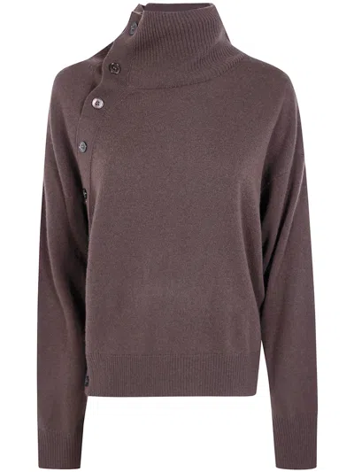 Seventy Sweater Wool Cashmere Blend Turtle Neck In Brown