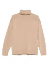 Seventy Roll-neck Wool Sweater In Beige