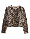 Seventy Leopard-print Button-up Cardigan In Brown