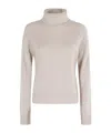 Seventy Fitted Long-sleeve Cashmere Sweater With High Collar In Gray