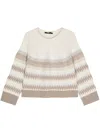 Seventy Jacquard Lurex Sweater In Grey