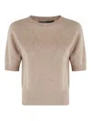 Seventy Mud Cashmere Sweater With Classic Crew Neck In Multi