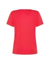 Seventy Crewneck T-shirt In Jersey And Silk-blend Crepe In Red