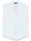 Seventy Polo In Misto Cotone Azzurro In Blue