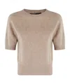Seventy Mud Cashmere Sweater With Classic Crew Neck In Nude