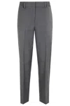 Seventy Tailored Cropped Trousers With Elasticated Waist In Gray