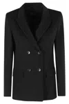 Seventy Double-breasted Tailored Jacket With Classic Lapel In Black