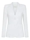 Seventy Three-button Patch-pocket Jacket In White