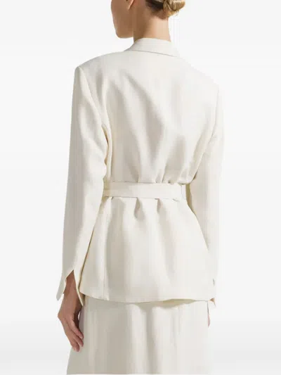 Seventy Tie-detail Single-breasted Blazer In White