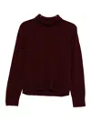Seventy Turtleneck Wool Jumper In Burgundy