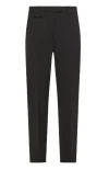 Seventy Navy Blue Trousers In Fresh Wool In Black