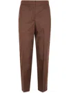 Seventy Pressed Crease Trousers In Dark Brown