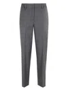 Seventy Tailored Cropped Trousers With Elasticated Waist In Multi
