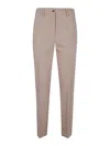 Seventy Logo-plaque Trousers In Nude & Neutrals