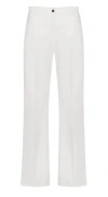 Seventy Comfortable Stretch Cotton Trousers In White