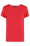 Seventy Tshirt Crepe Misto Seta In Rosso