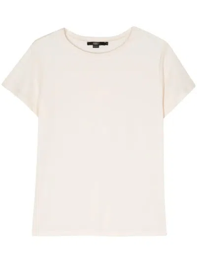 Seventy Round-neck Panelled T-shirt In Cream