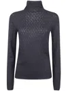 Seventy Turtleneck Patterned-knit Sweater In Blue