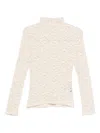 Seventy Floral-lace Turtleneck Sweater In White