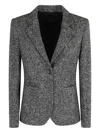 Seventy Tweed Single-breasted Blazer In Gray