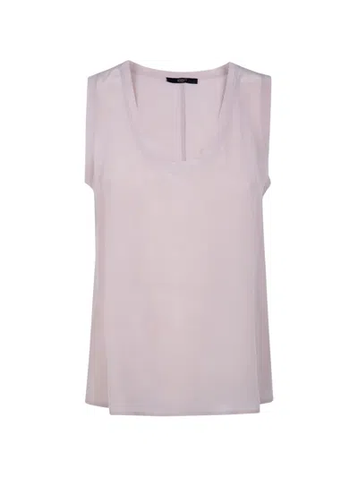 Seventy Mixed Silk Sand Wash Top In Purple