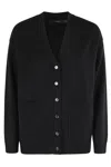 Seventy V-neck Wool And Cashmere Cardigan With Button Closure In Blue