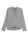 Seventy V-neck Wool Sweater In Gray