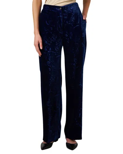 SEVENTY SEVENTY VELVET WIDE LEG CASHMERE PANT