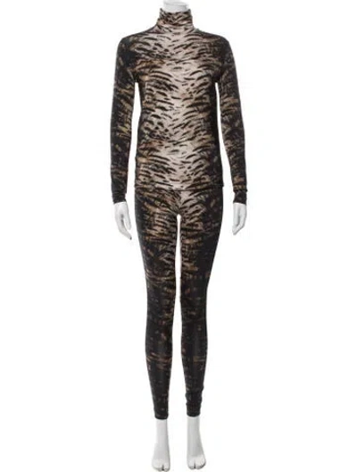 Pre-owned Seventy Venezia Animal Print Pant Set In Multi