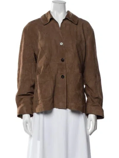 Pre-owned Seventy Venezia Leather Jacket In Brown