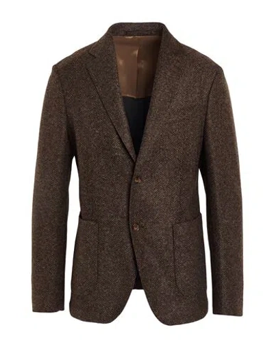 Seventy Venezia Man Blazer Brown Size 40 Acrylic, Polyester, Virgin Wool