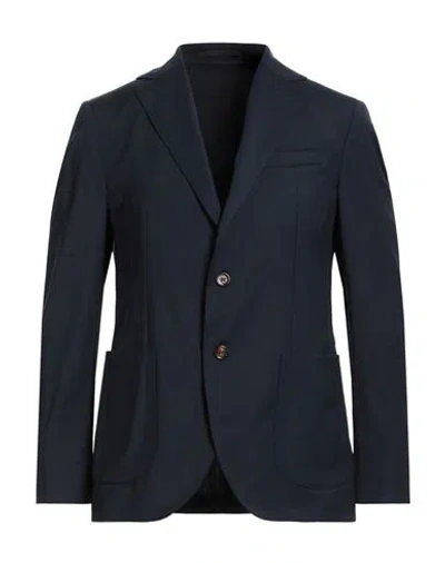 Seventy Venezia Man Blazer Midnight Blue Size 46 Polyester, Wool, Elastane