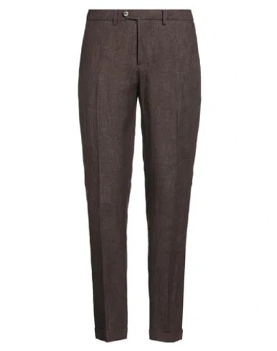 Seventy Venezia Man Pants Brown Size 34 Linen