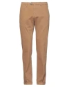 Seventy Venezia Man Pants Camel Size 30 Cotton, Elastane In Brown