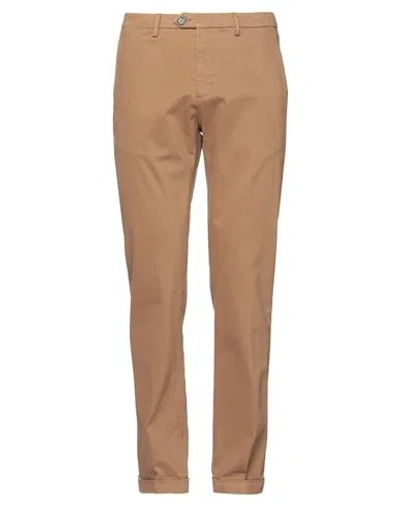 Seventy Venezia Man Pants Camel Size 30 Cotton, Elastane In Brown