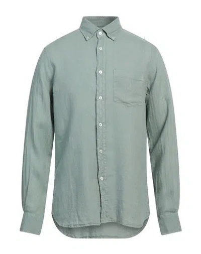 Seventy Venezia Man Shirt Sage Green Size 17 Linen