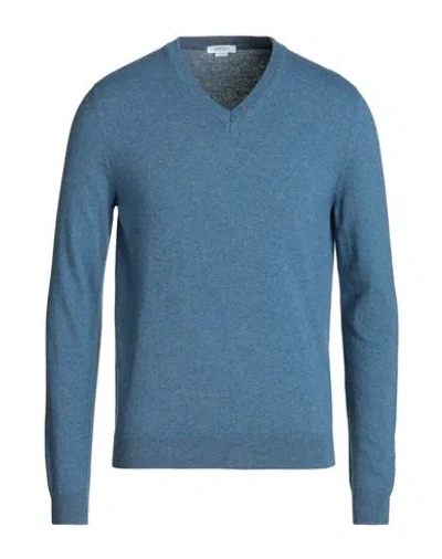 Seventy Venezia Man Sweater Azure Size Xxl Polyamide, Wool, Viscose, Cashmere In Blue