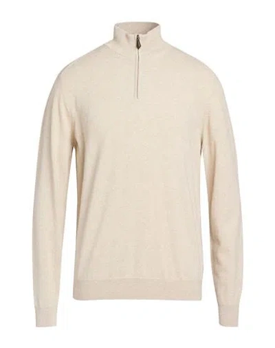 Seventy Venezia Man Sweater Cream Size Xl Polyacrylic, Viscose, Wool, Cashmere In Animal Print