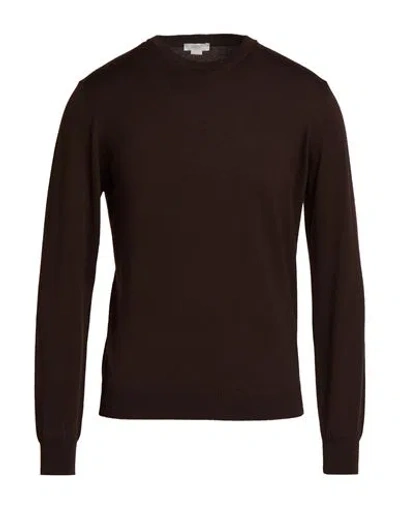 Seventy Venezia Man Sweater Dark Brown Size M Virgin Wool