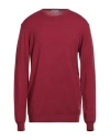 Seventy Venezia Man Sweater Burgundy Size Xl Virgin Wool, Elastane In Red