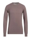 Seventy Venezia Man Sweater Light Brown Size M Virgin Wool, Elastane