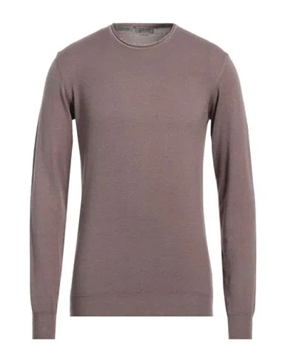 Seventy Venezia Man Sweater Light Brown Size M Virgin Wool, Elastane