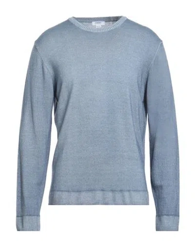 Seventy Venezia Man Sweater Slate Blue Size Xxl Virgin Wool