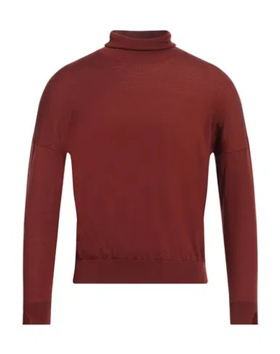Seventy Venezia Man Turtleneck Brown Size 36 Virgin Wool