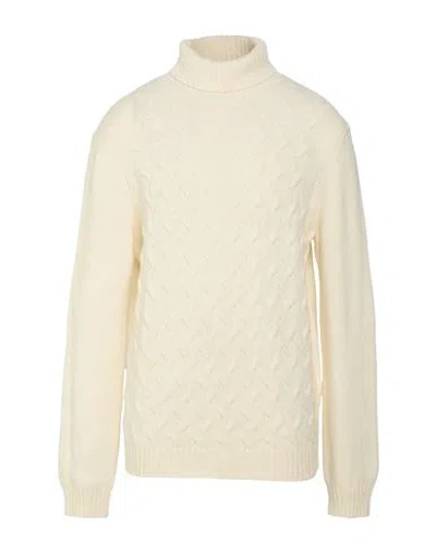 Seventy Venezia Man Turtleneck Ivory Size Xxl Wool, Polyamide In Neutral