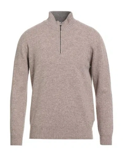Seventy Venezia Man Turtleneck Light Brown Size L Virgin Wool In Neutral