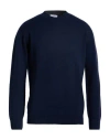 Seventy Venezia Man Turtleneck Midnight Blue Size L Virgin Wool