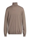 Seventy Venezia Man Turtleneck Taupe Size 3xl Virgin Wool In Brown
