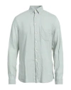 Seventy Venezia Sergio Tegon Man Shirt Light Green Size 16 Linen